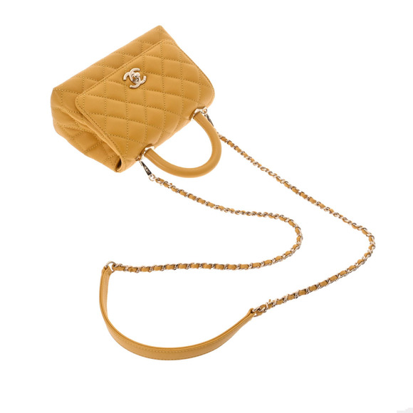 CHANEL Chanel matelasse XXS yellow AS2215 ladies caviar skin bag - Picture 5 of 12